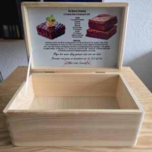 Personalisierte Rezeptbox aus Holz – personalisierbar, MPlot