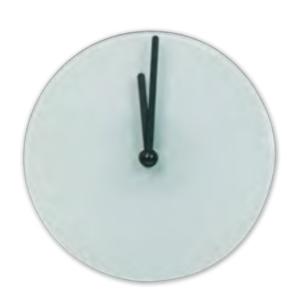 Glaswanduhr rahmenlos, Ø 180 mm – personalisierbar, MPlot
