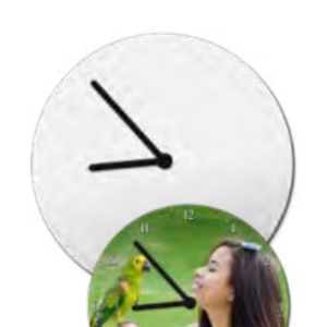 Hartfaser-Wanduhr rund, Ø 290 mm – personalisierbar, MPlot