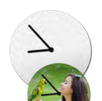 Hartfaser-Wanduhr rund, Ø 290 mm – personalisierbar, MPlot